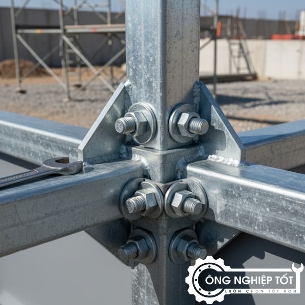 Khung thép mạ kẽm/Inox liên kết panel SMC